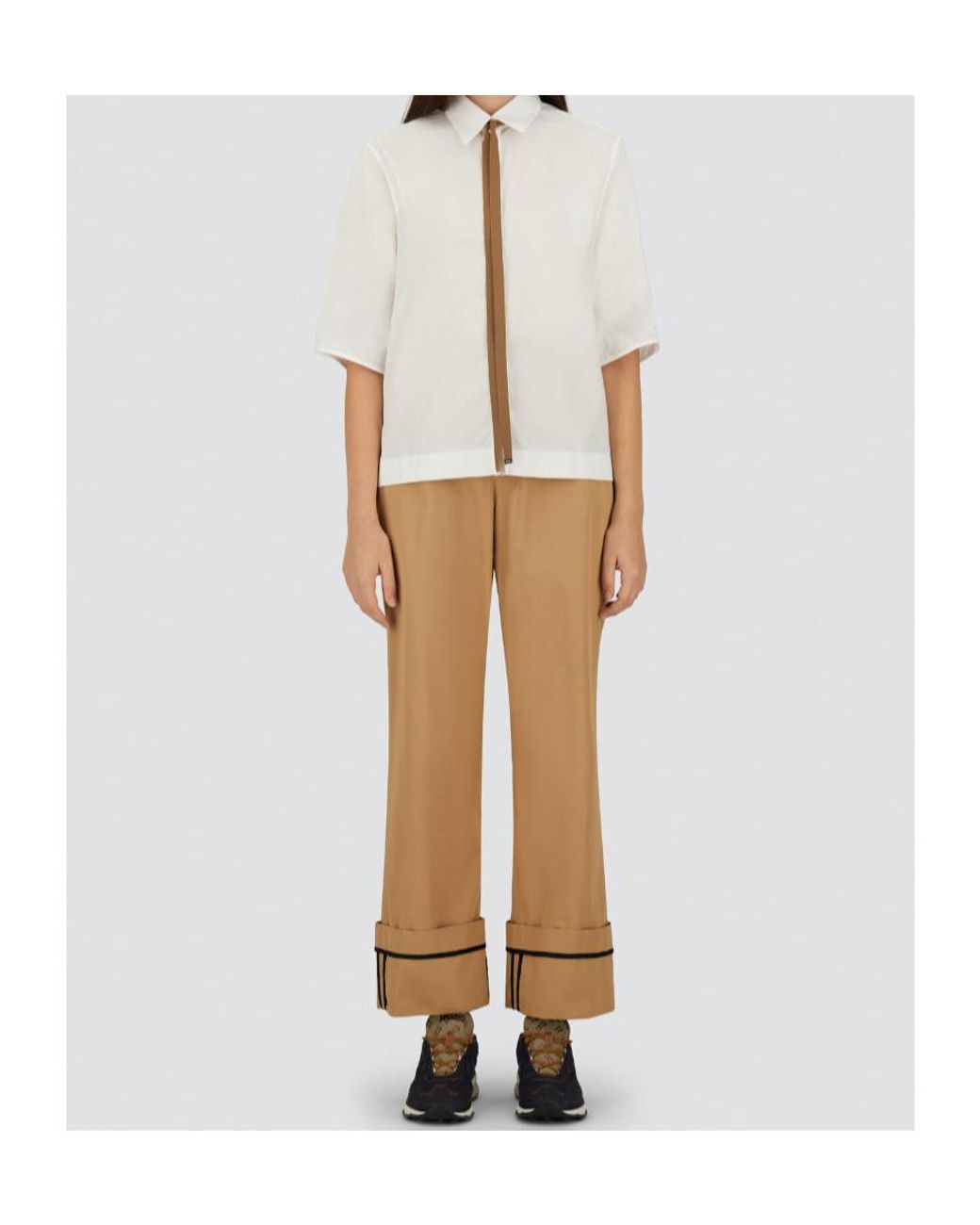 Herno Natural Elasticated Waistband Trousers