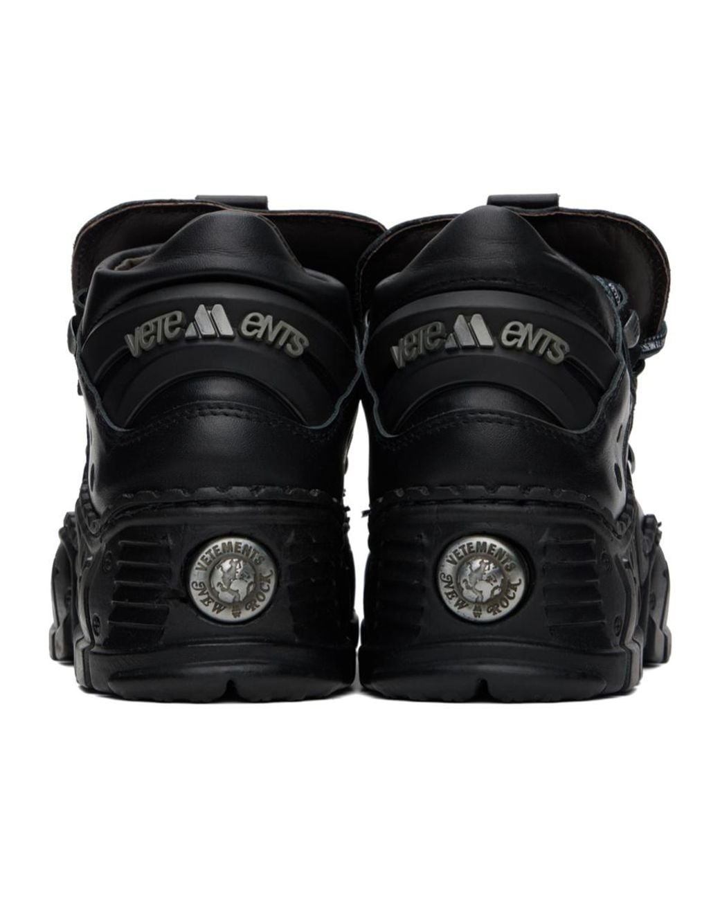 Vetements Black Almond Toe High-Top Sneakers for men
