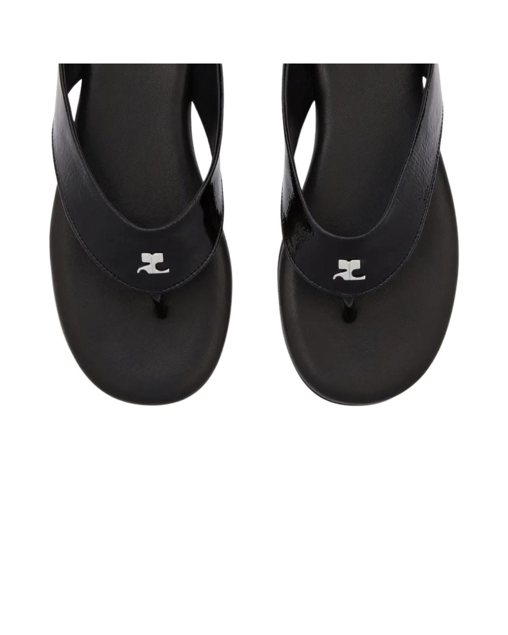 Courreges Multicolor Vinyl-Texture Logo Slides