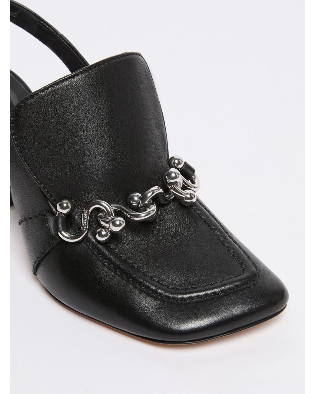 Sportmax Black Spxzamia Square Toe Heeled Mules