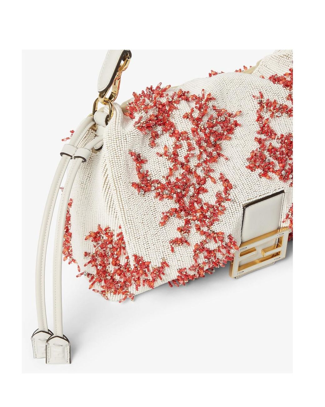 Fendi Pink Sea Garden Coral And Camellia Embroidered Bag