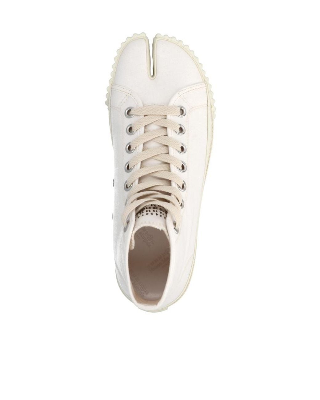 Maison Margiela Natural Tabi High-Top Sneakers