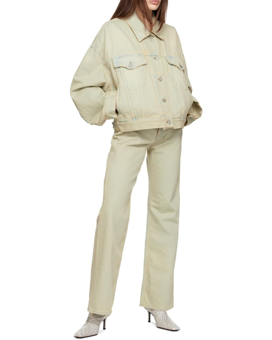 Acne Natural Faded-Wash Denim Jacket