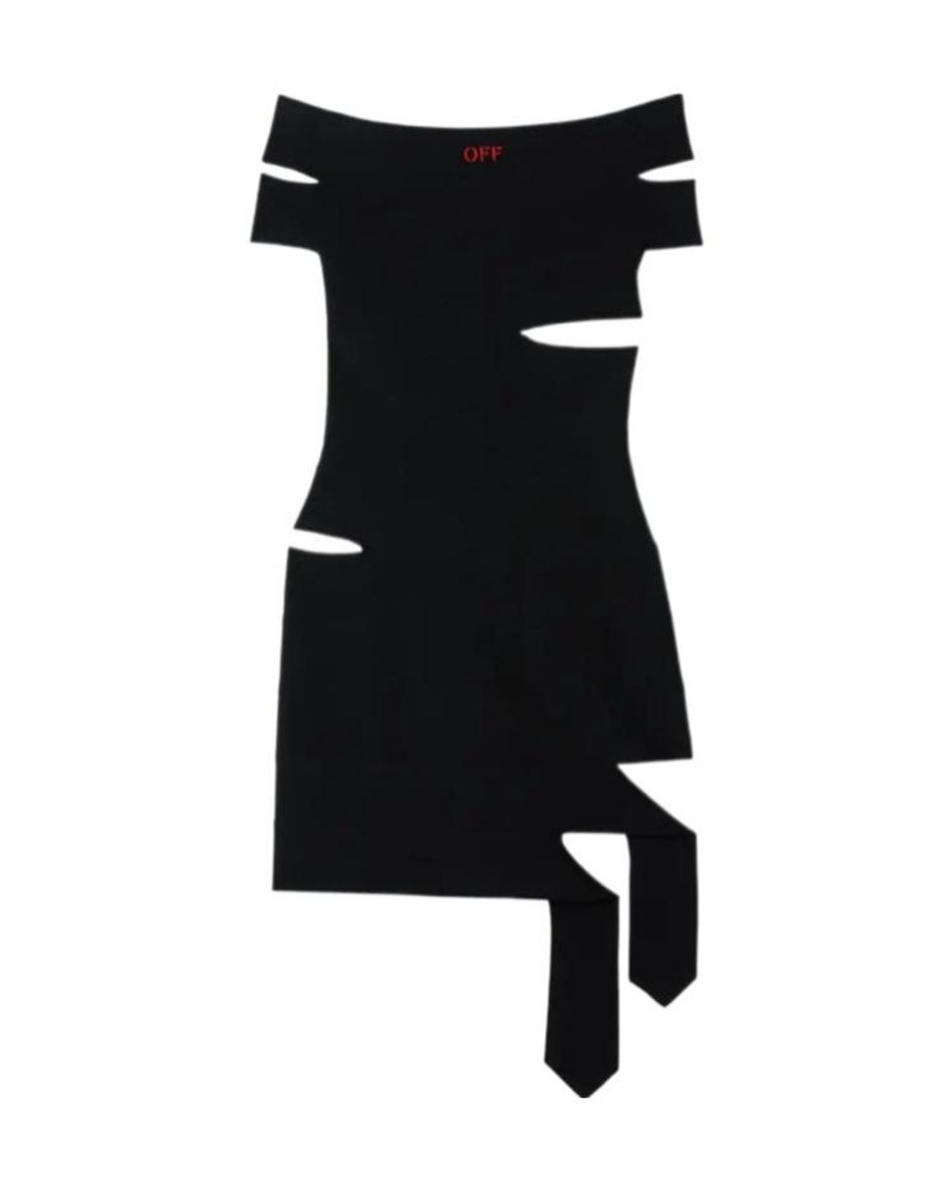 Off-White c/o Virgil Abloh Black Cut Out-Detail Mini Dress