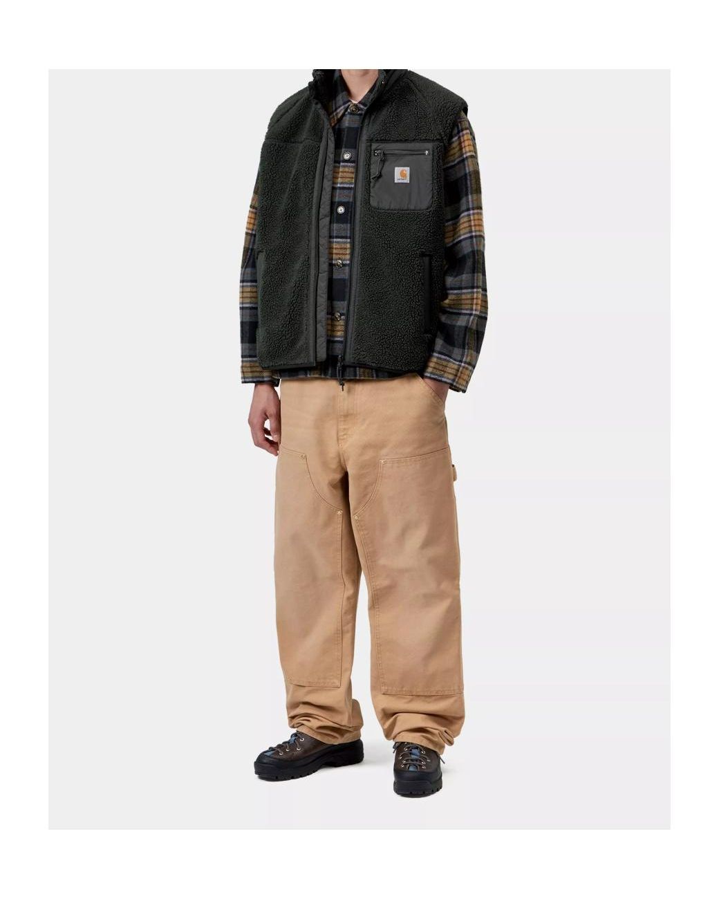 Carhartt Black Prentis Fleece-Texture Zip-Up Gilet for men