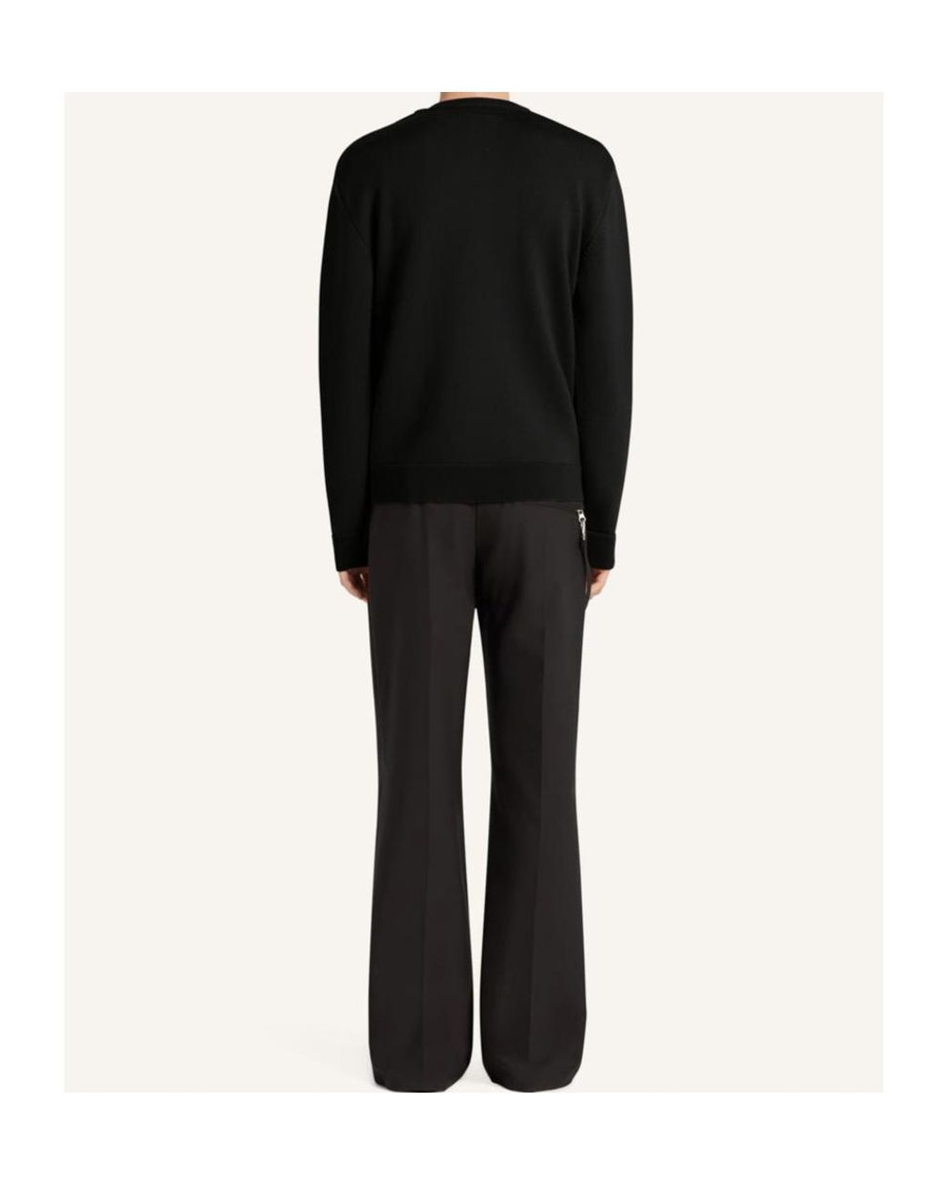 Courreges Black Courrèges Logo Detailed Crewneck Jumper for men