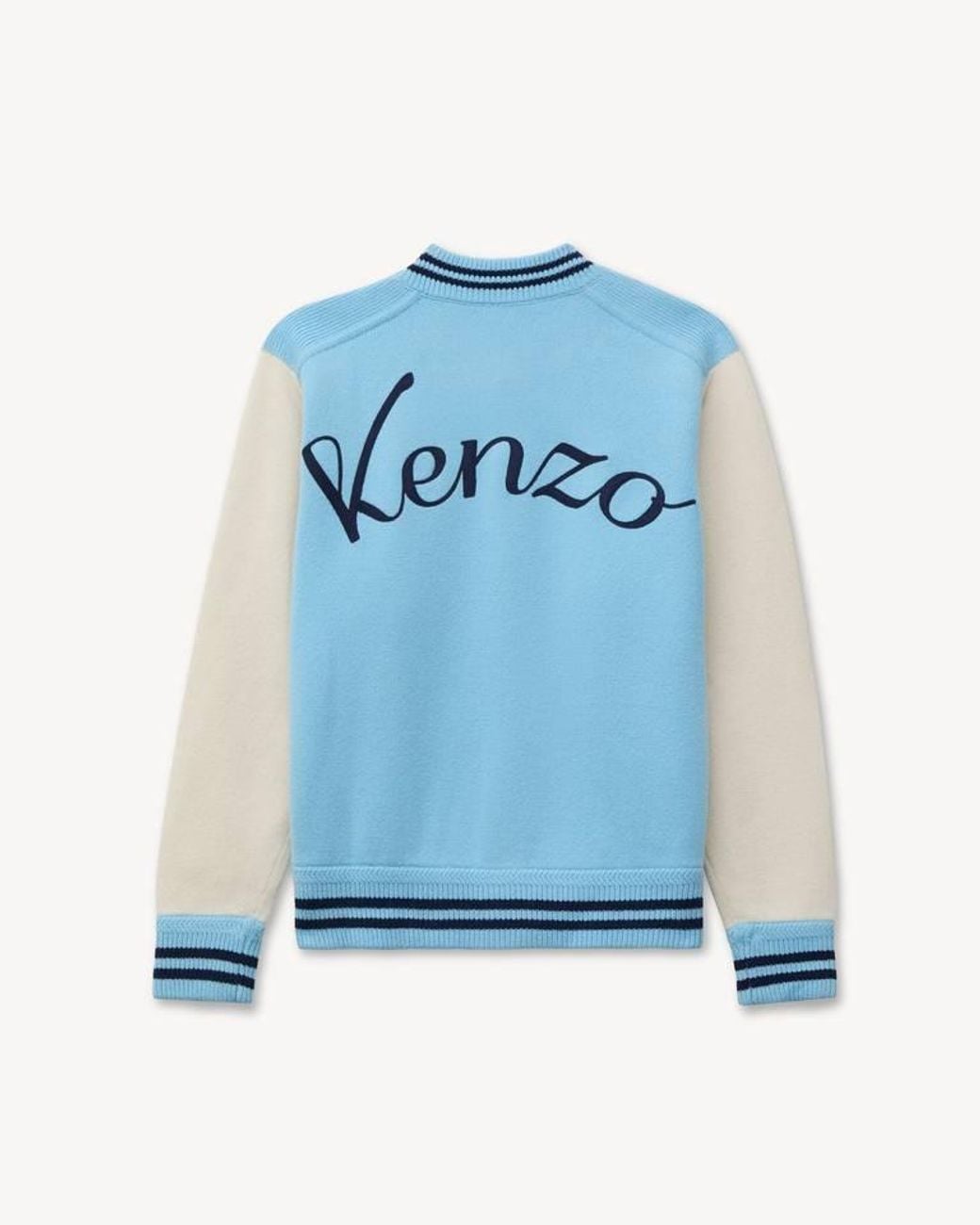 KENZO Blue Varsity Cardigan for men