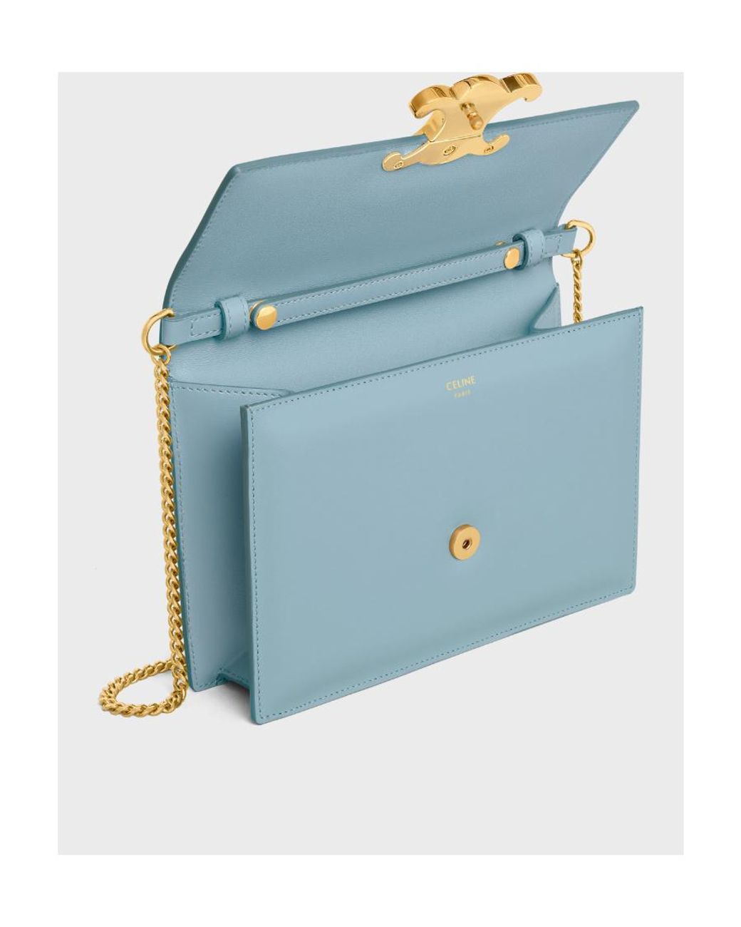 Céline Blue Clutch Soir Triomphe