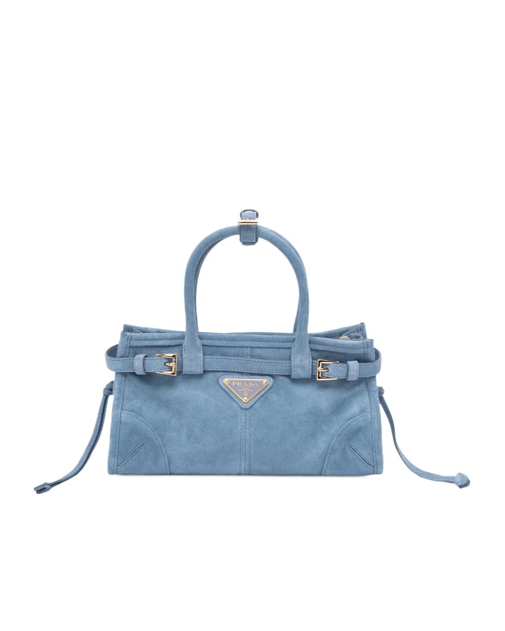Prada Blue Double-Handle Shoulder Bag