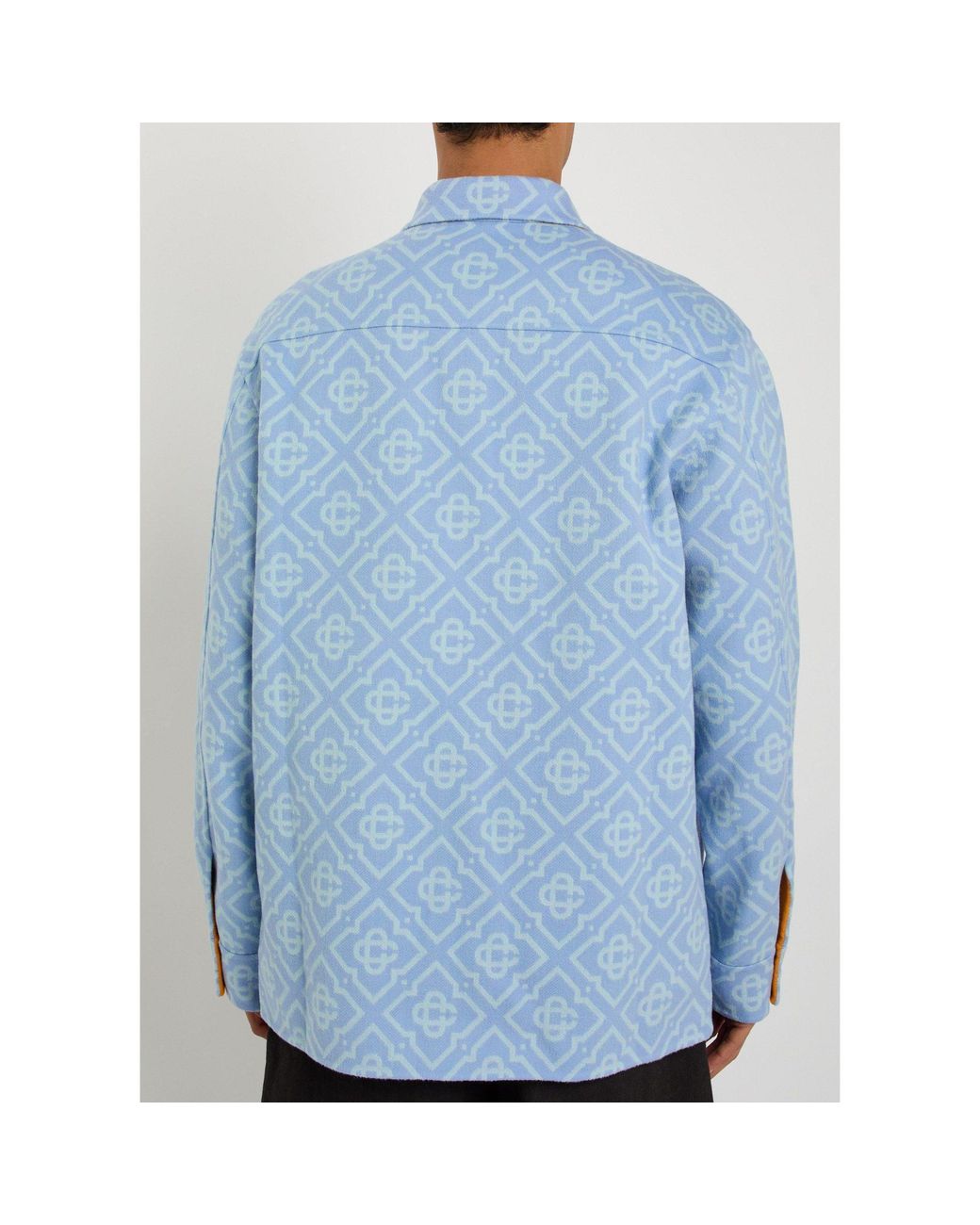 Casablanca Blue Cas Double Faced Over Shirt for men