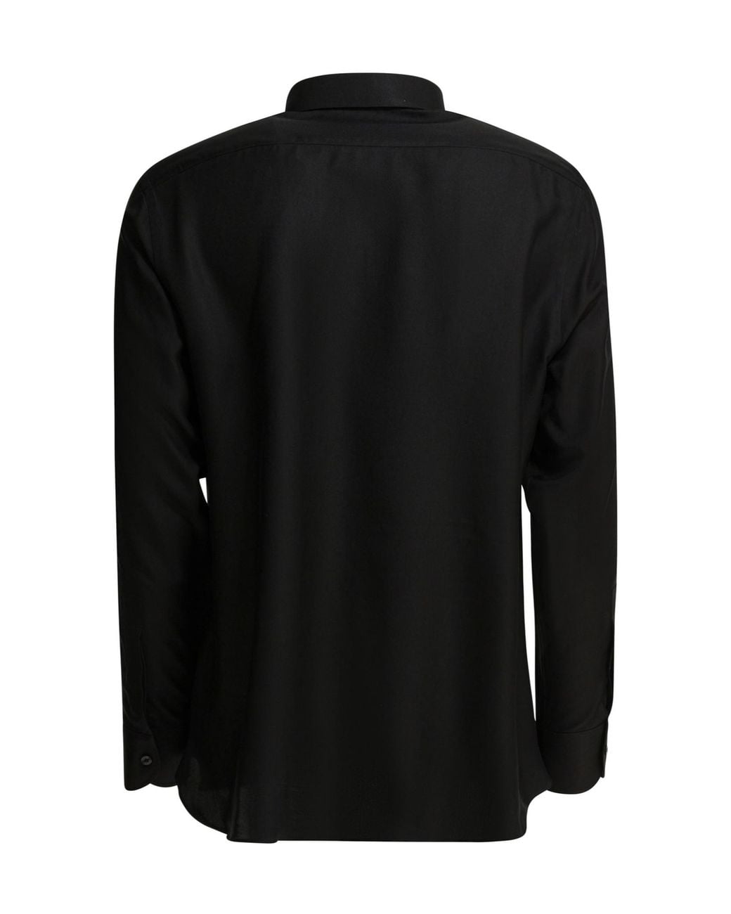 Tom Ford Black Concealed Placket Shirt for men