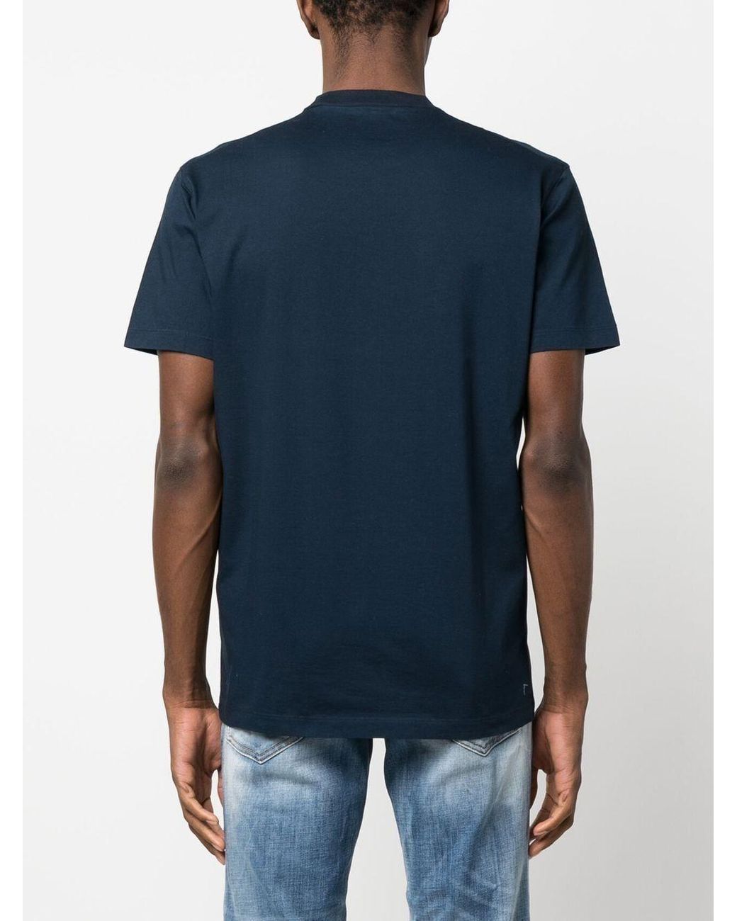 DSquared² Blue Logo-Print Cotton T-Shirt for men