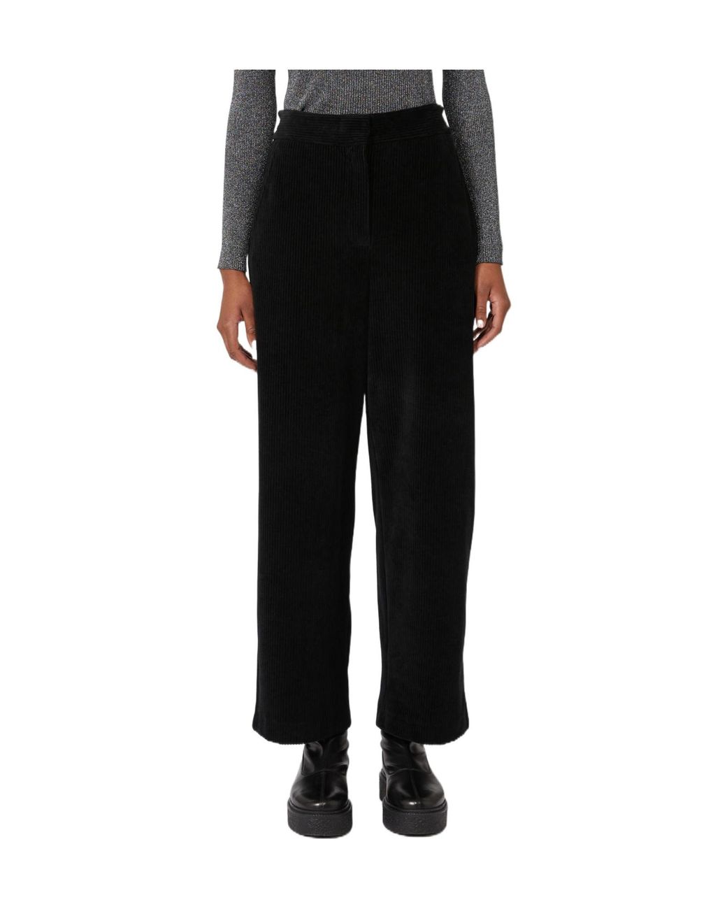 Max Mara Black Jersey Pocket Trousers