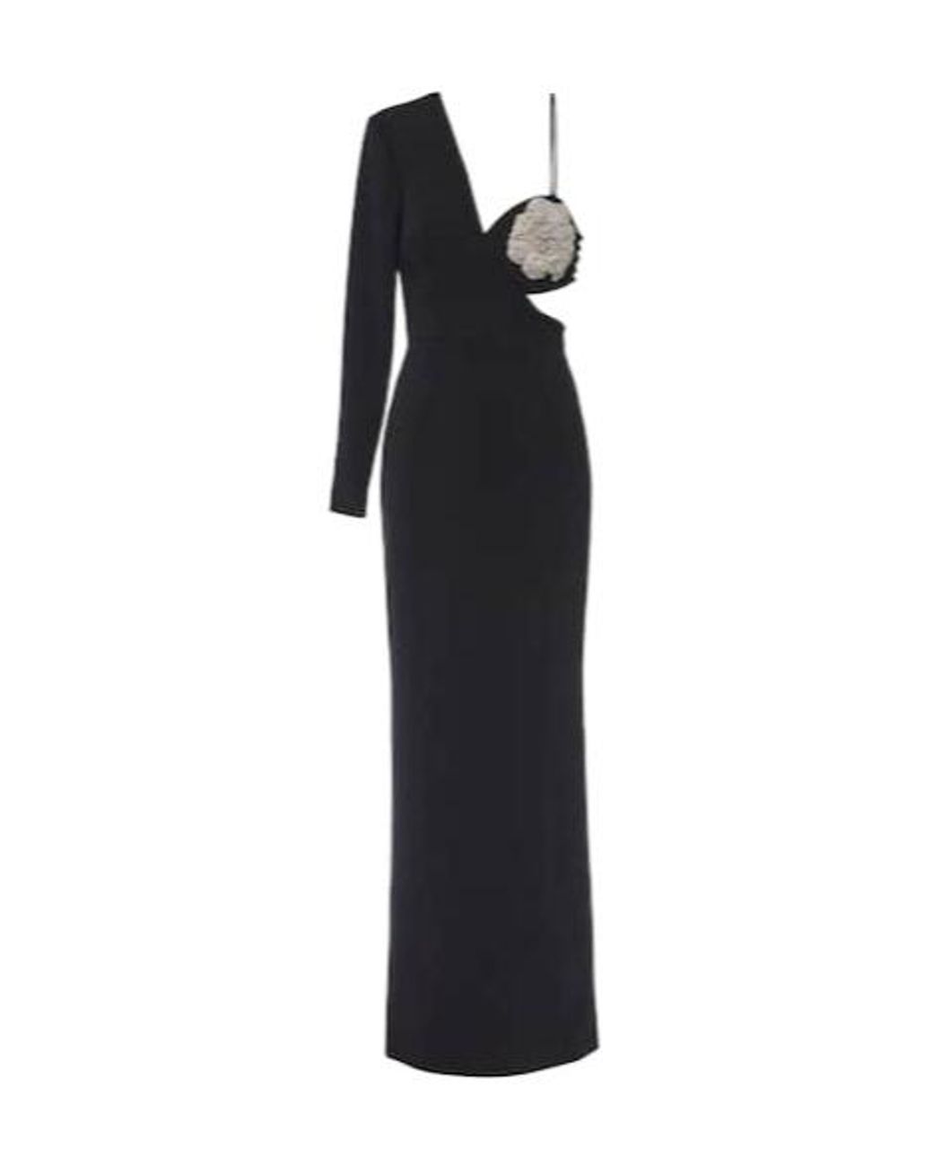 Rebecca Vallance Black Sachiel Floral-Applique Gown