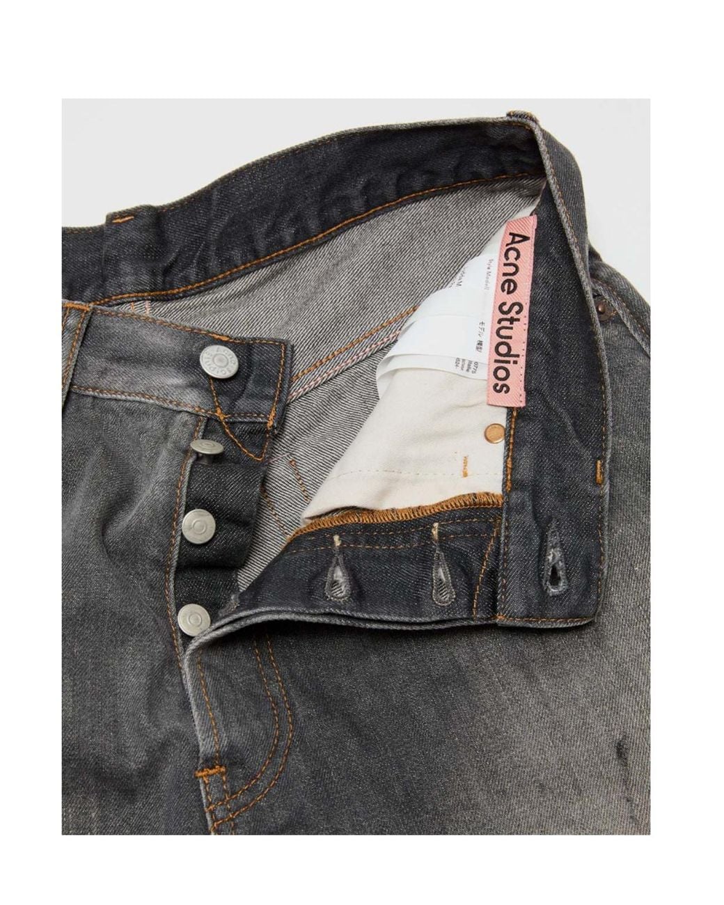 Acne Gray Multi-Pocket Jeans for men