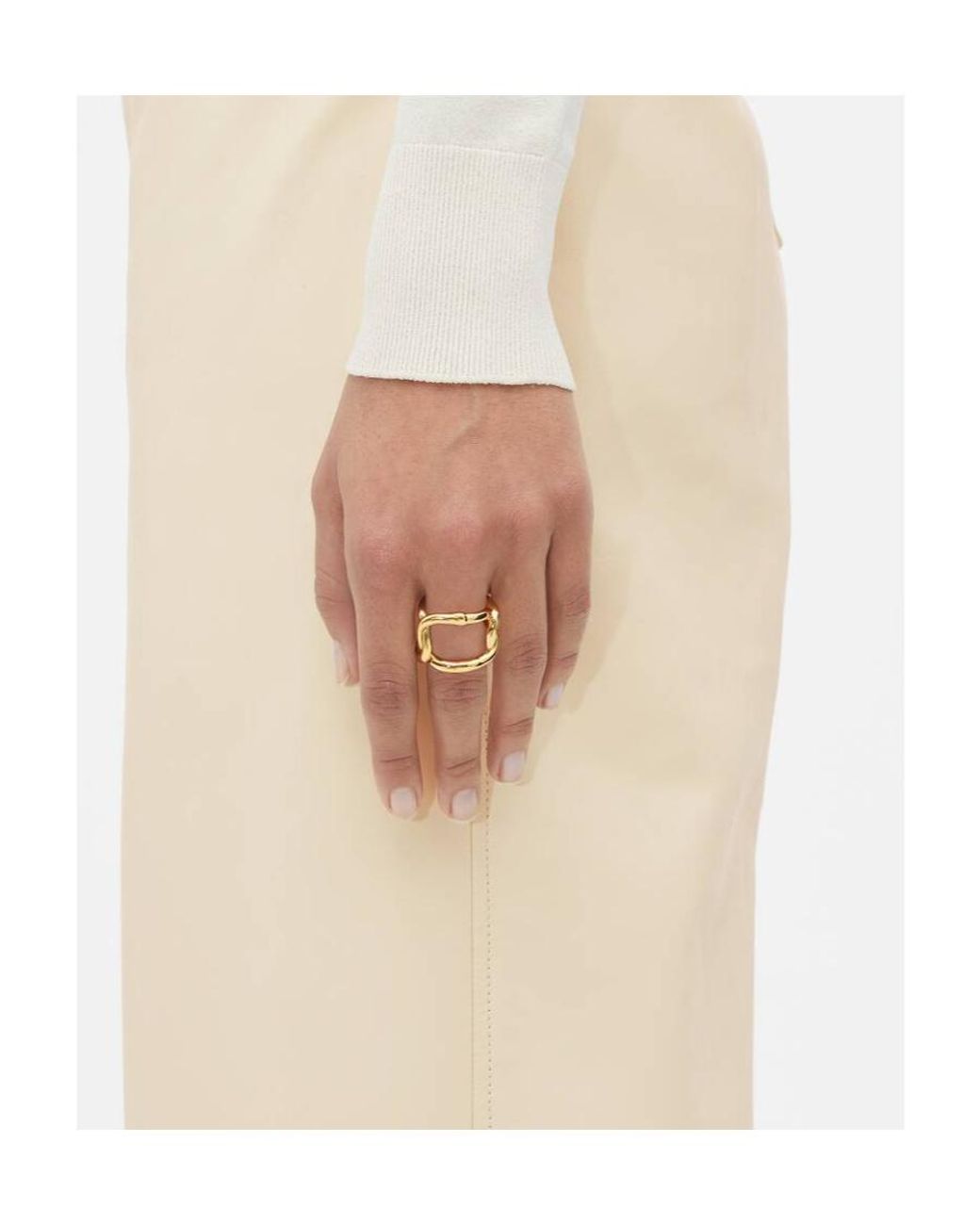 Bottega Veneta Metallic Chain-Detailed Ring