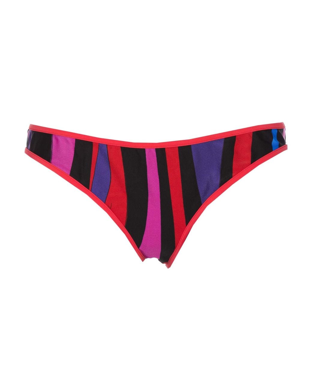 Emilio Pucci Red Marmo-Print Bikini Bottom