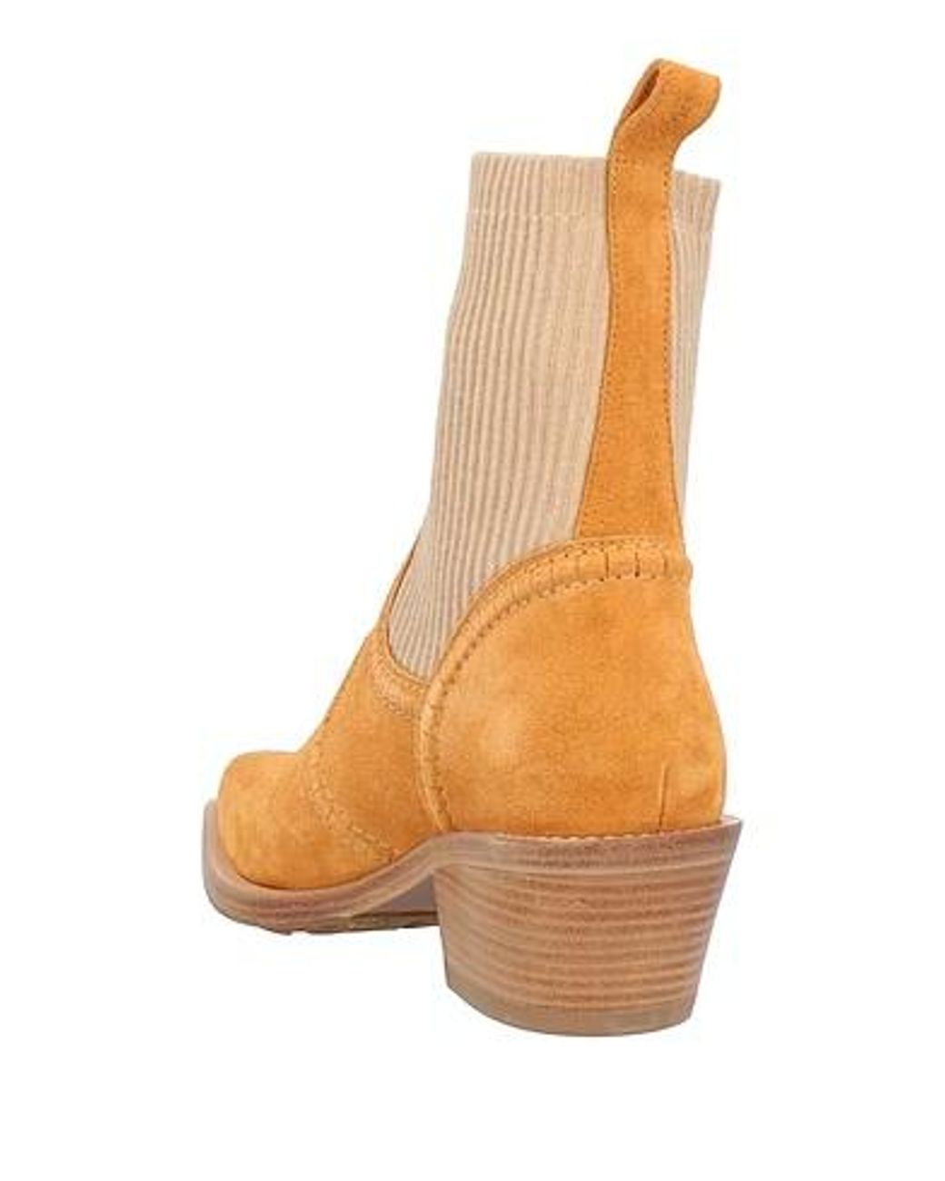 Chloé Orange Ankle Boots