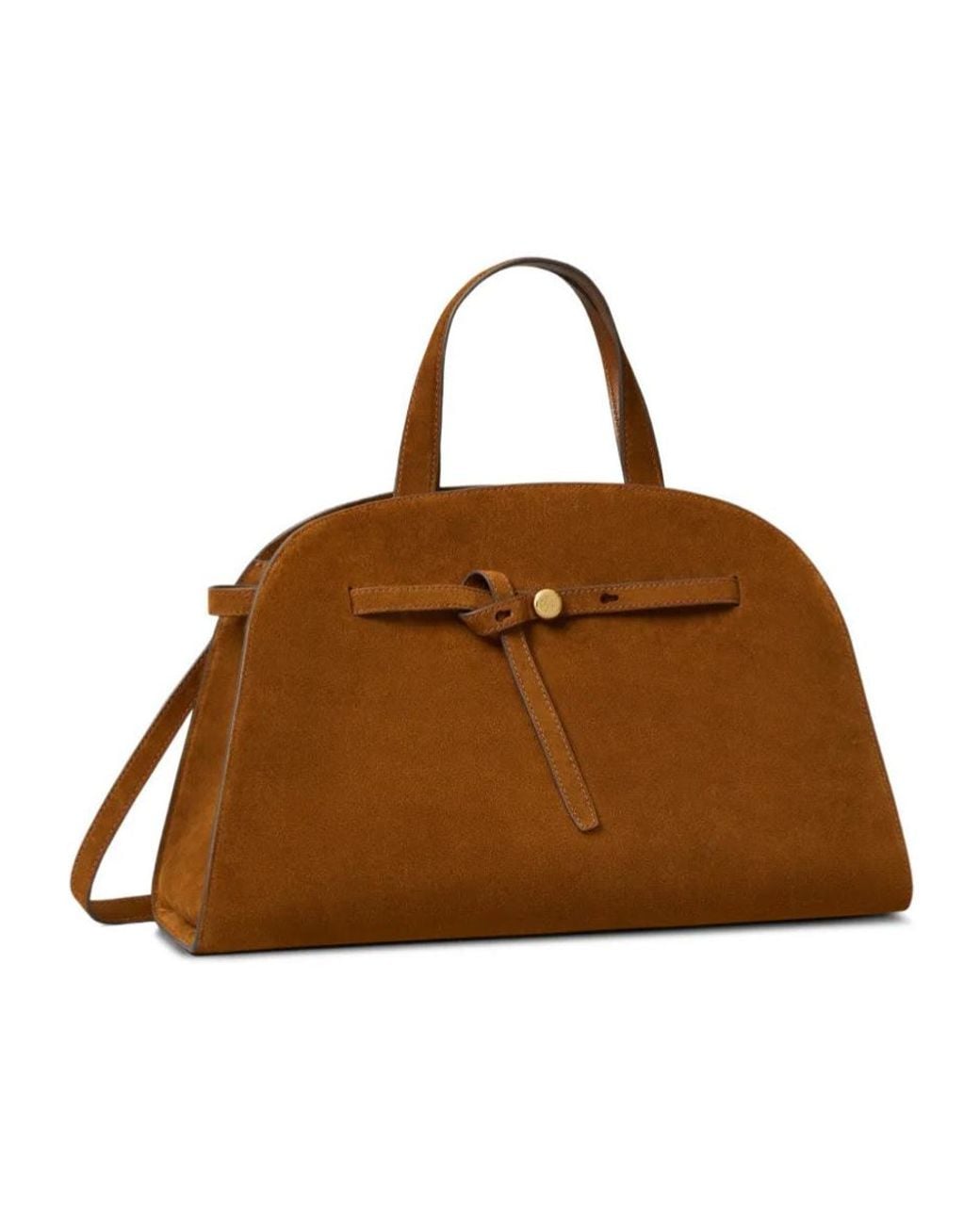 Tory Burch Brown Romy Suede Bauletto Tote Bag