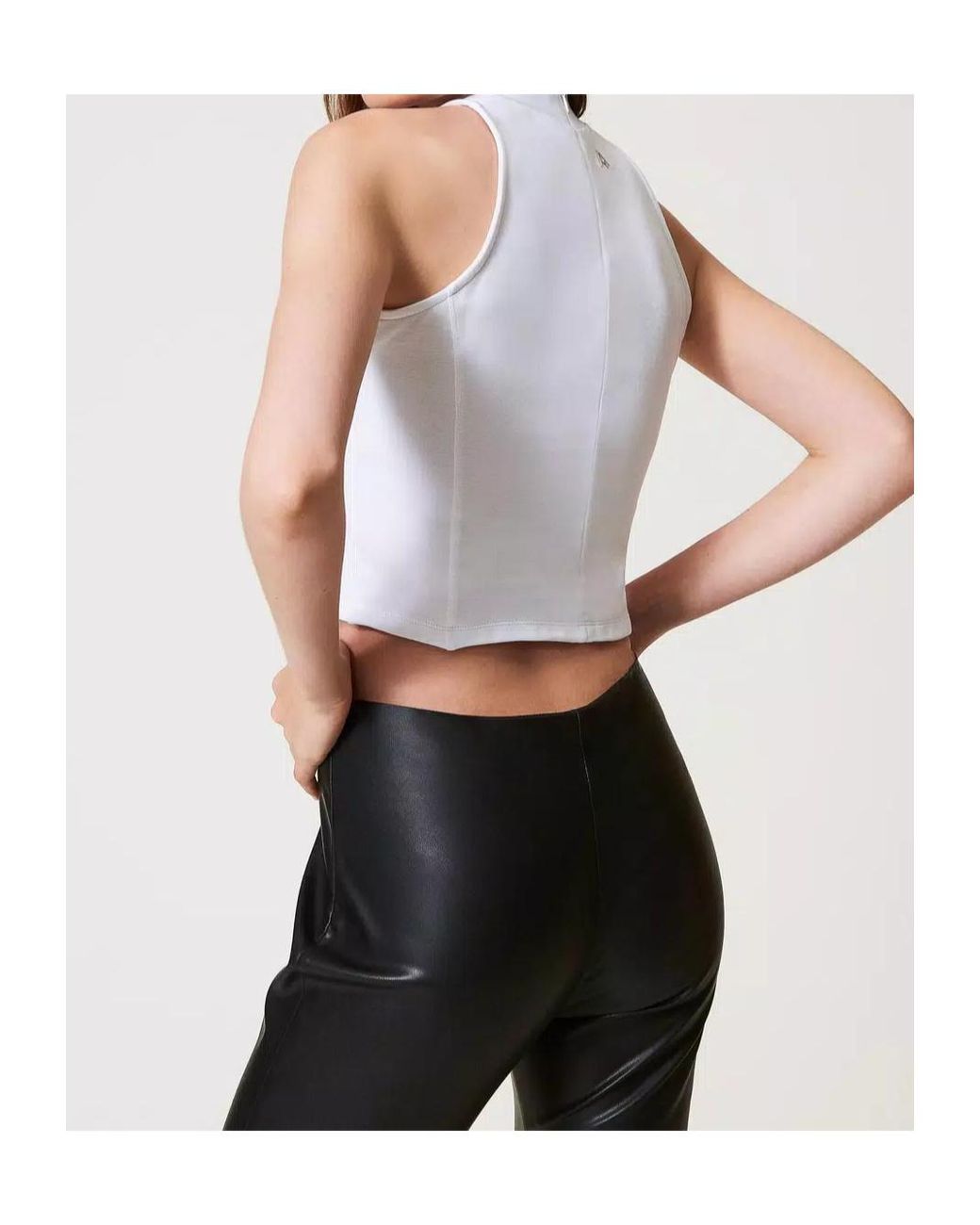 Twinset White ノースリーブ トップ