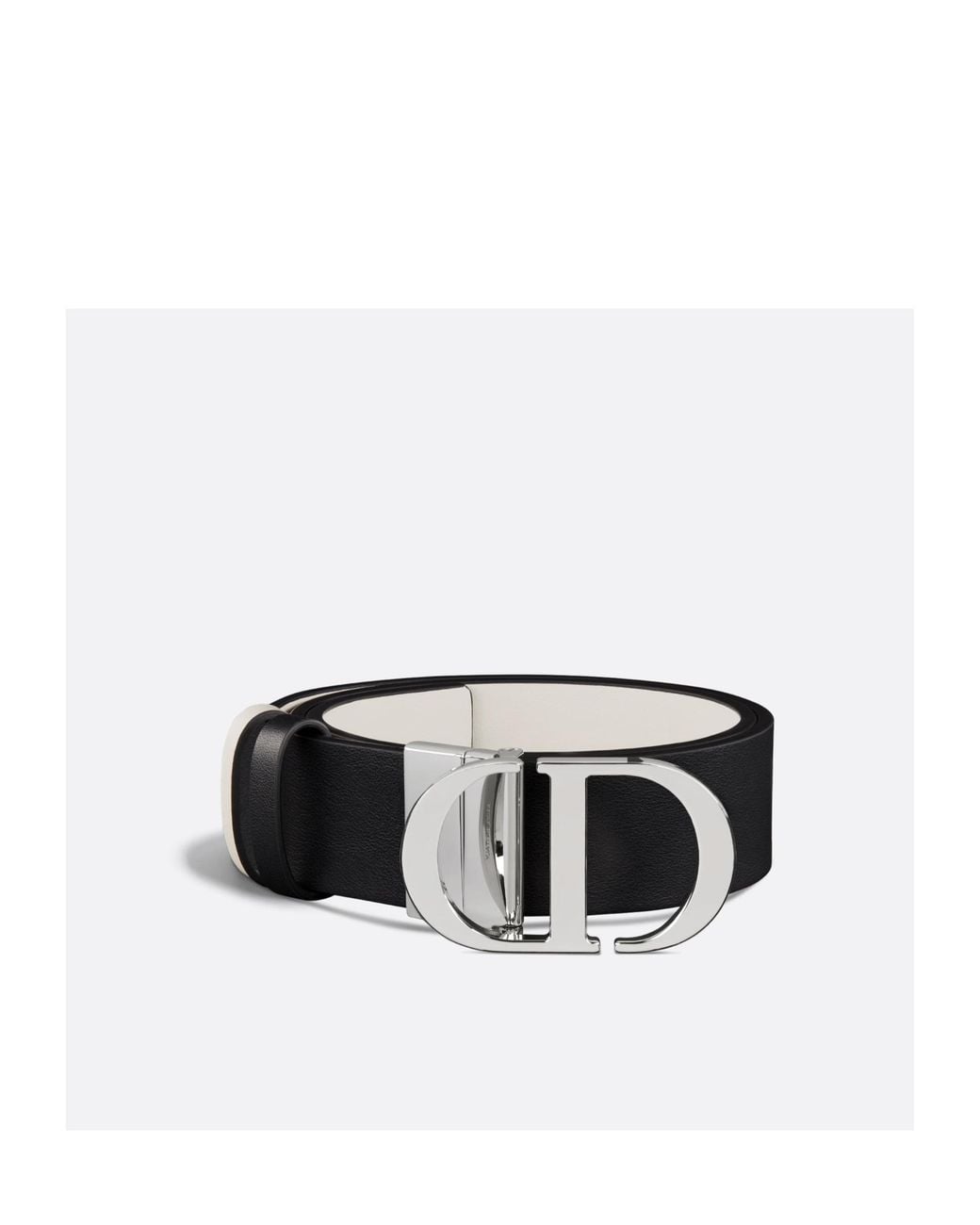 Dior White 30Montaigne Reversible Belt