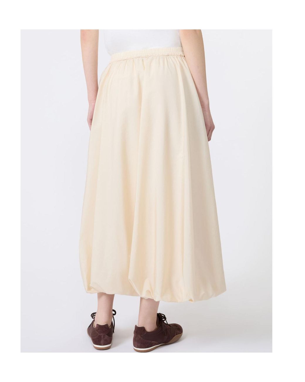 Weekend by Maxmara White Wkdciurma Elasticated Wide Skirt