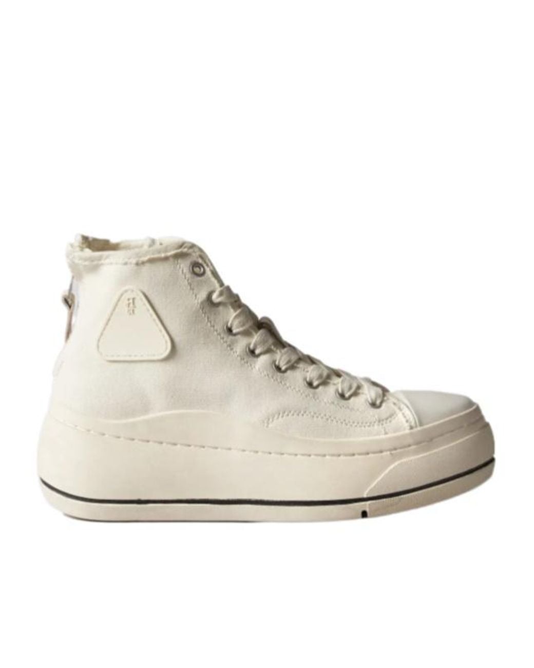 R13 Natural Round-Head High-Top Casual Shoes