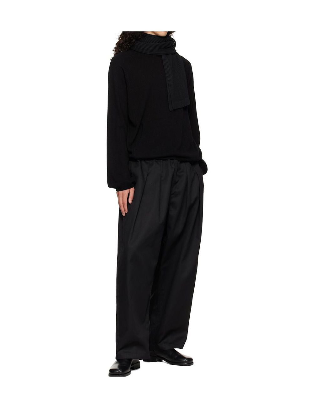 Homme Plissé Issey Miyake Black Rustic Mesh Scarf for men