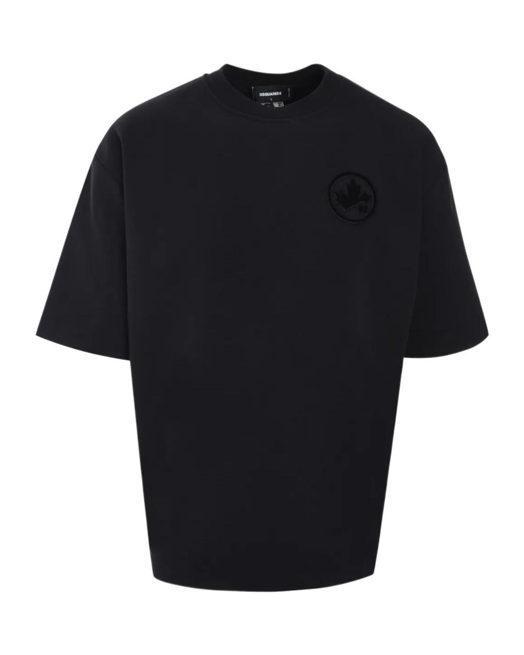 DSquared² Black Logo-Appliqué T-Shirt for men