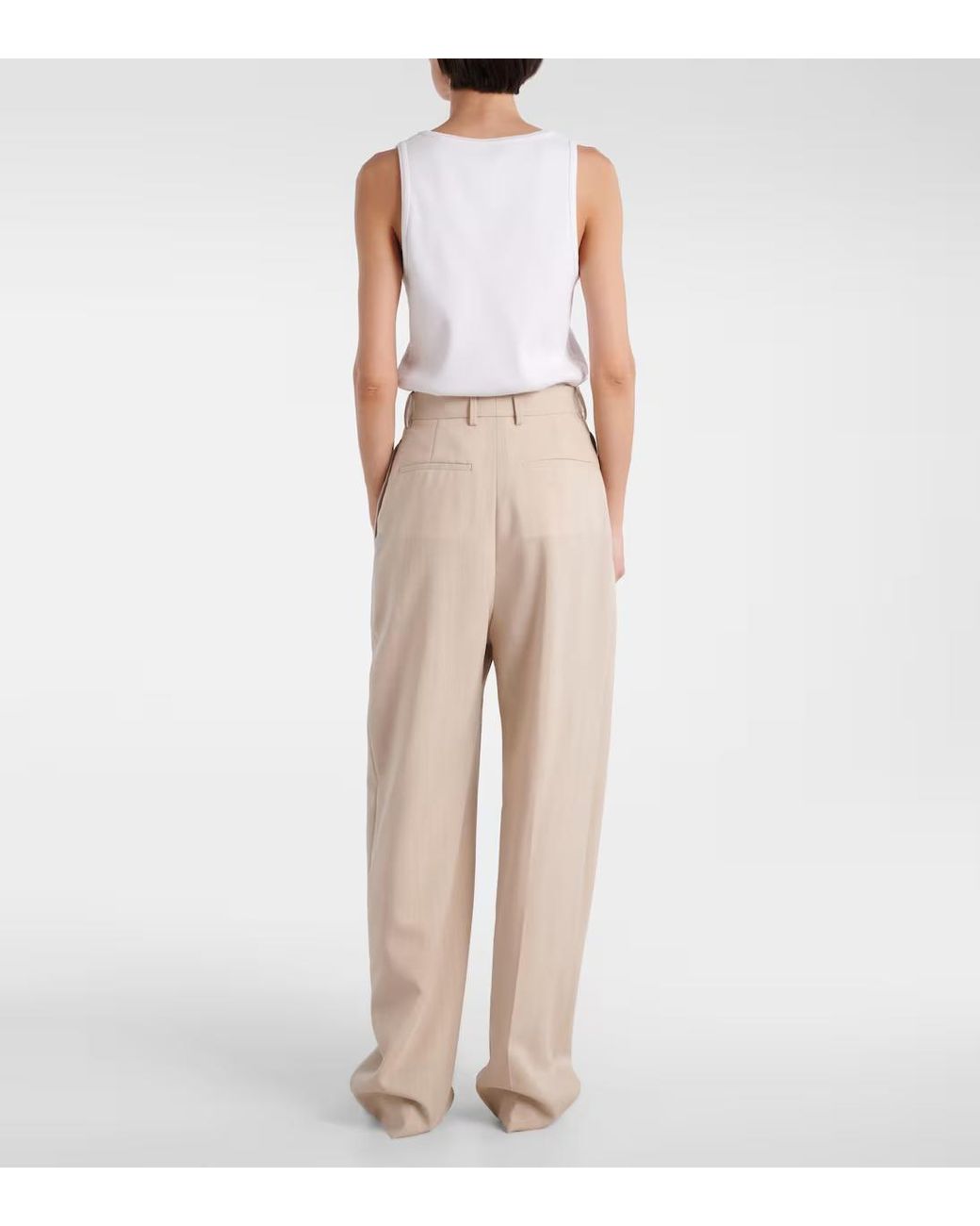 Wardrobe NYC Natural Mid-Rise Straight-Leg Casual Pants