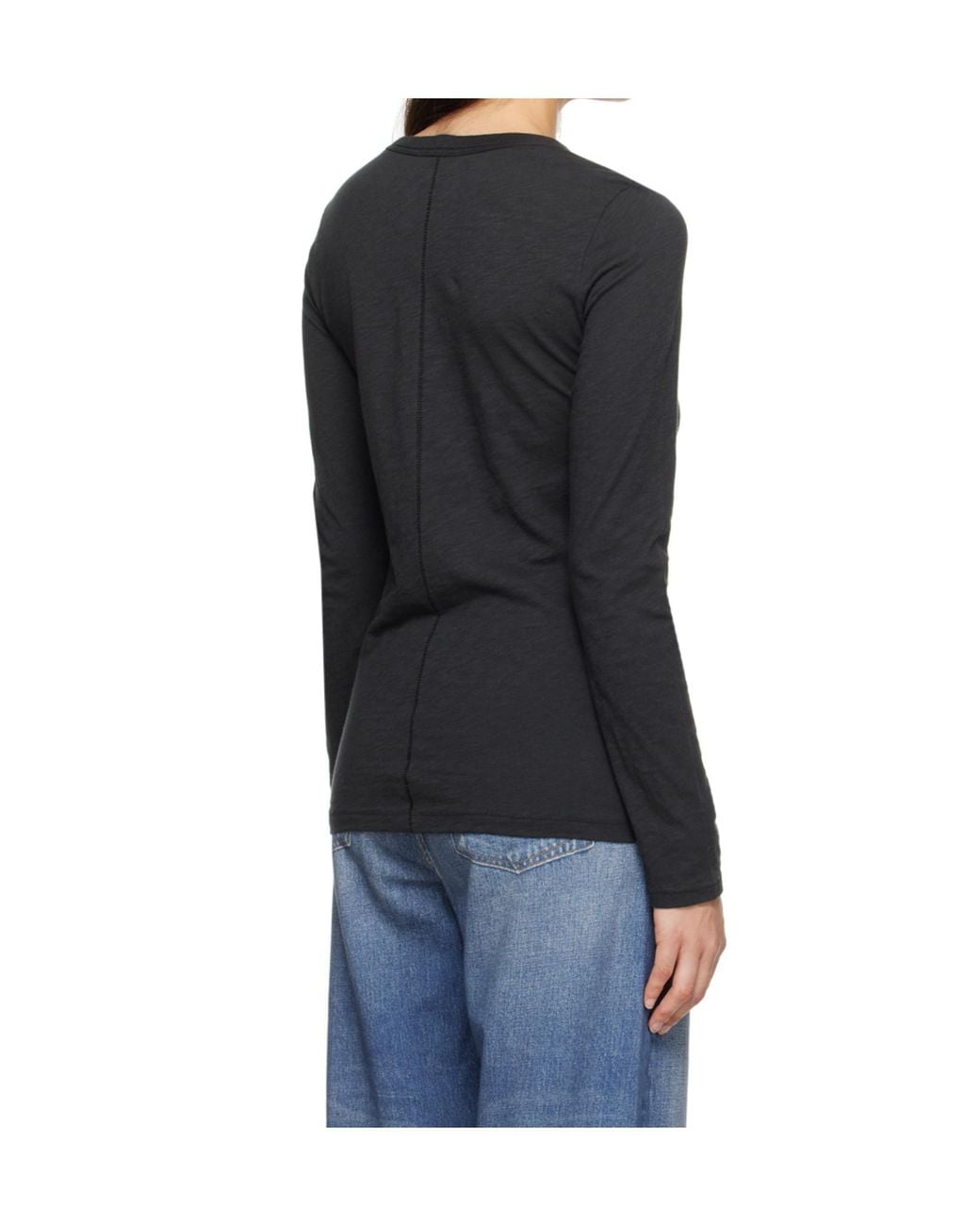 Rag & Bone Black Long-Sleeve T-Shirt