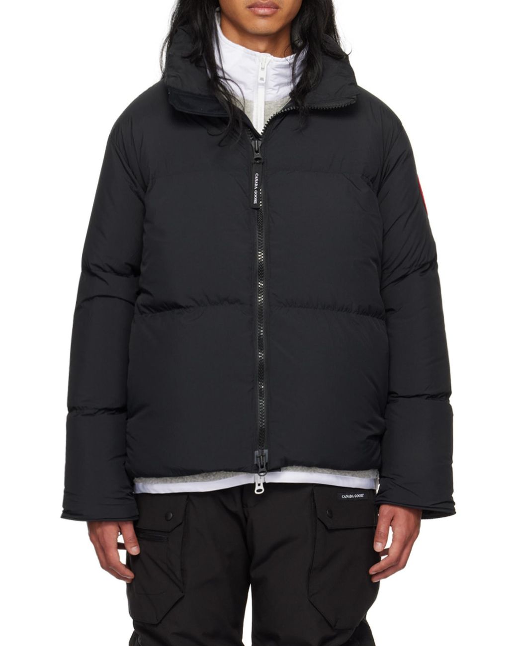 Canada Goose Black Lawrence Zip-Up Padded Parka for men