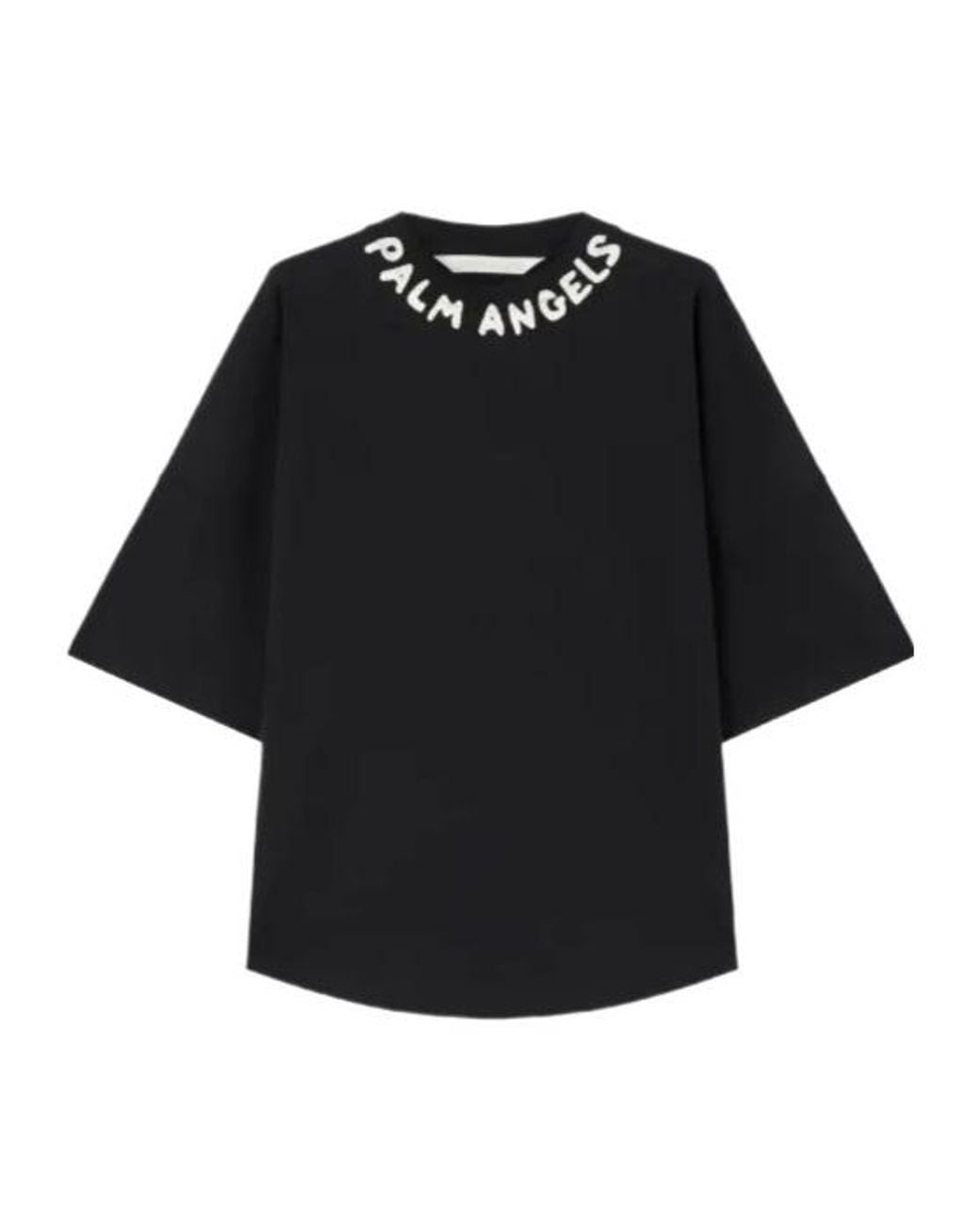 Palm Angels Black Logo-Printed Crew-Neck T-Shirt