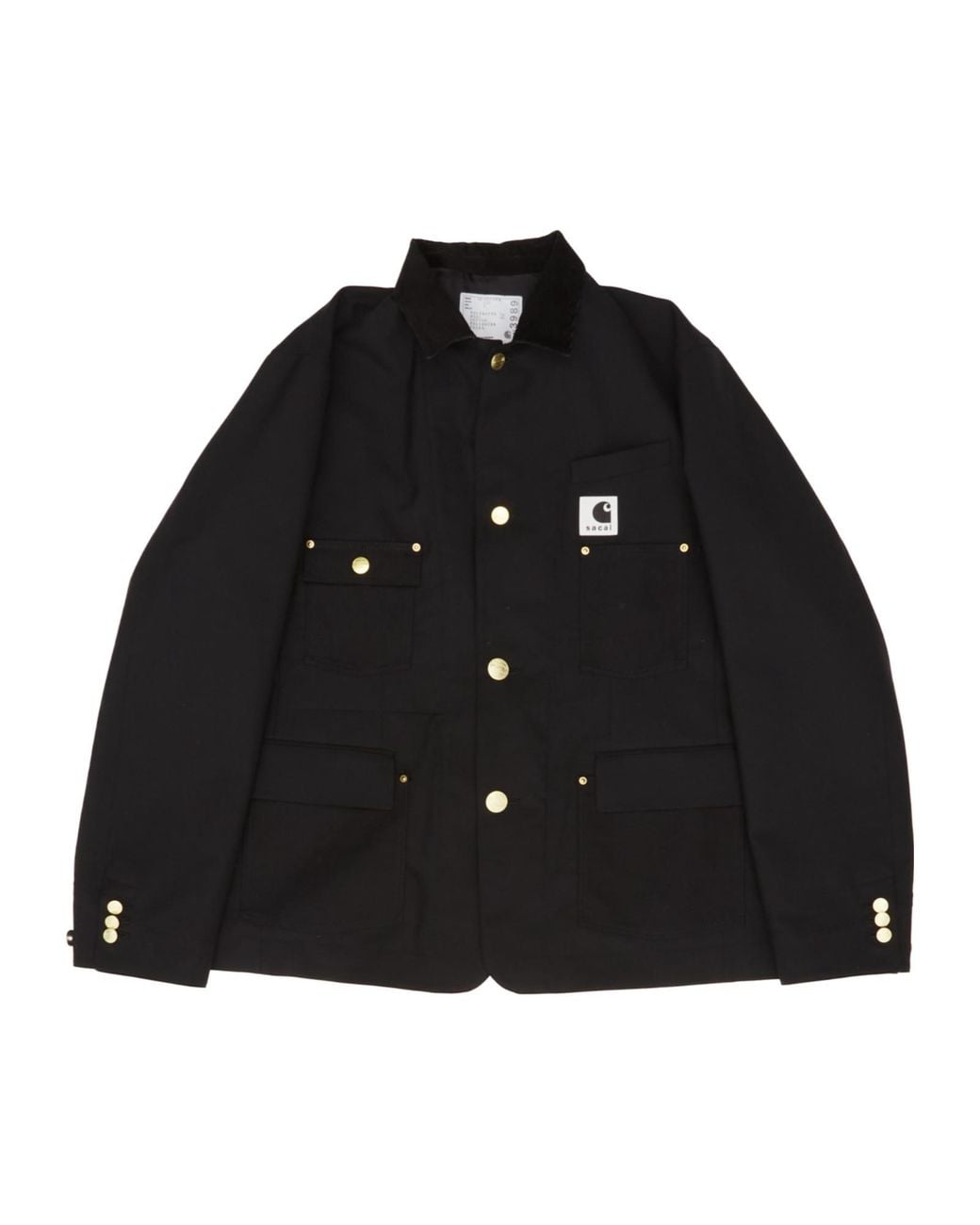 Sacai Black X Carhartt Wip Suiting X Duck Jacket for men