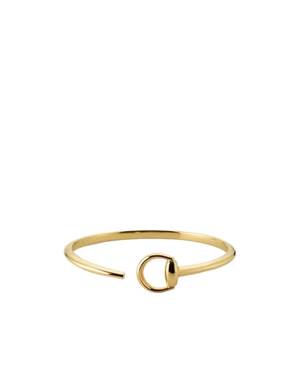 Gucci Metallic Horsebit 18K Bangle Bracelet for men