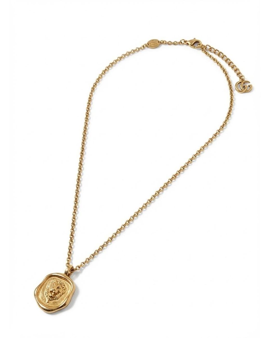 Gucci White Crest Pendant Necklace for men