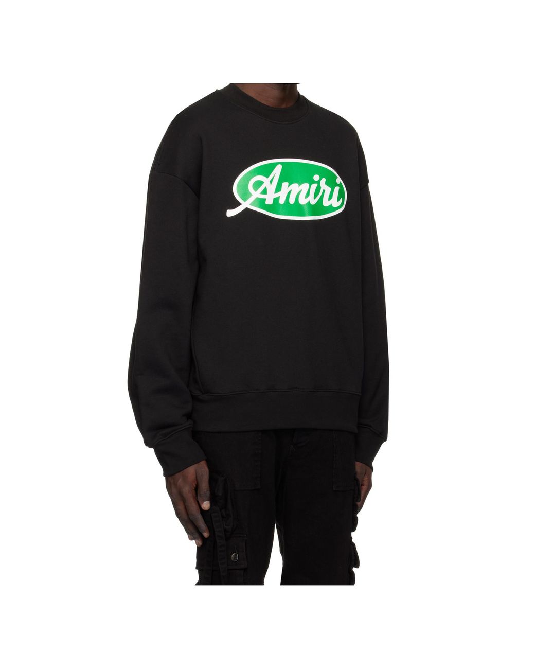 Amiri Black Oval Oversized Sweatshirt for men
