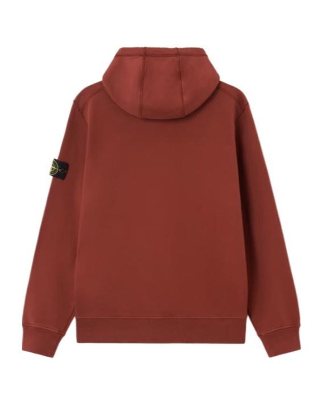 Stone Island Red Logo Patch Drawstring Hoodie for men