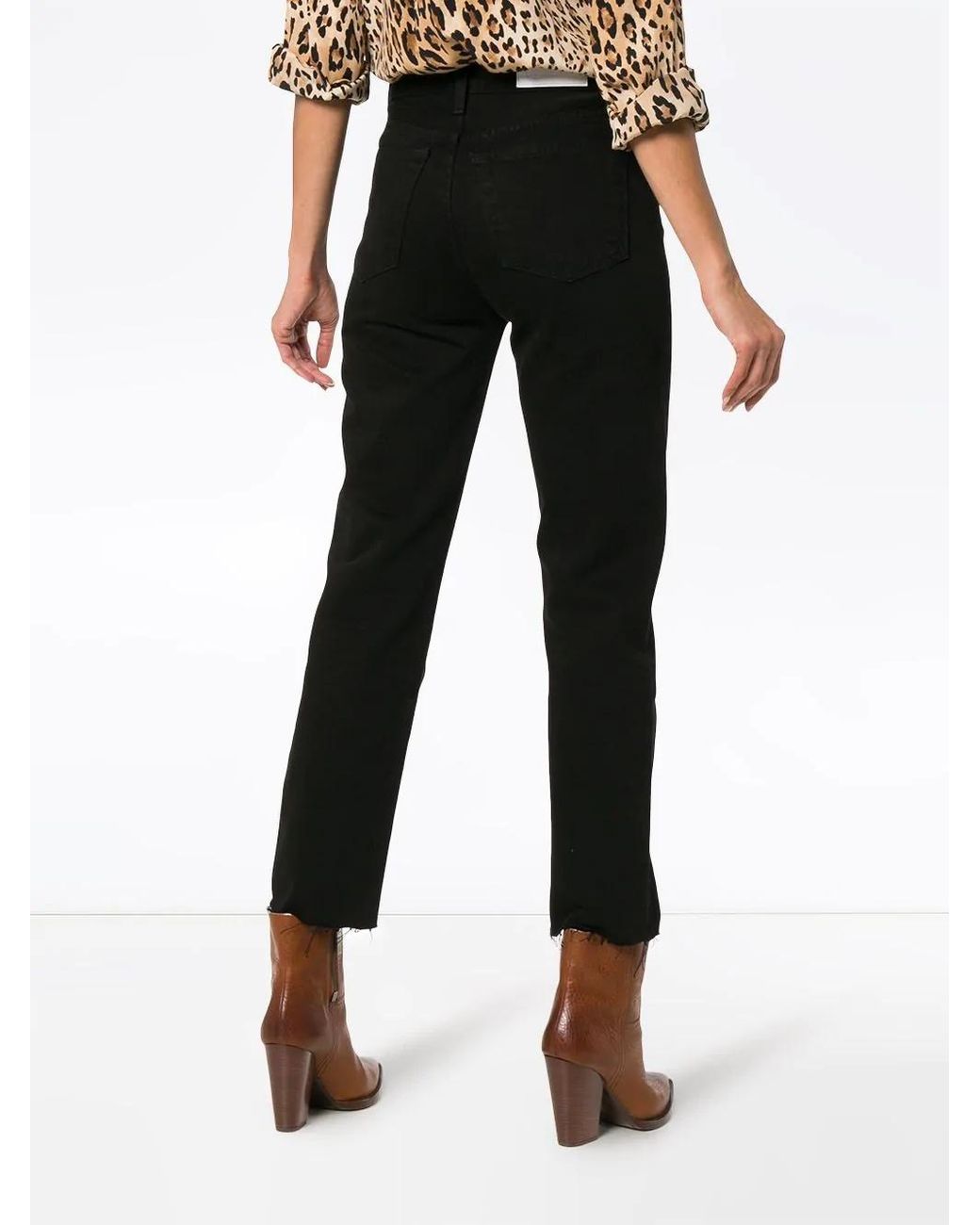 Re/done Black 70S Stove Pipe Jeans