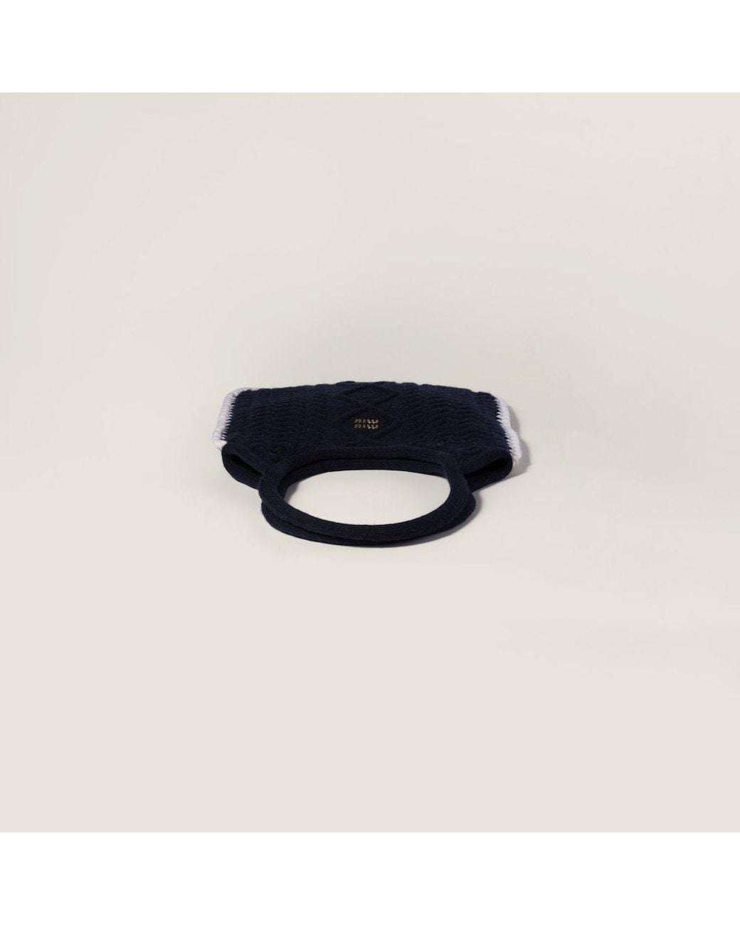 Miu Miu Black Ivy Wool And Cashmere Bag