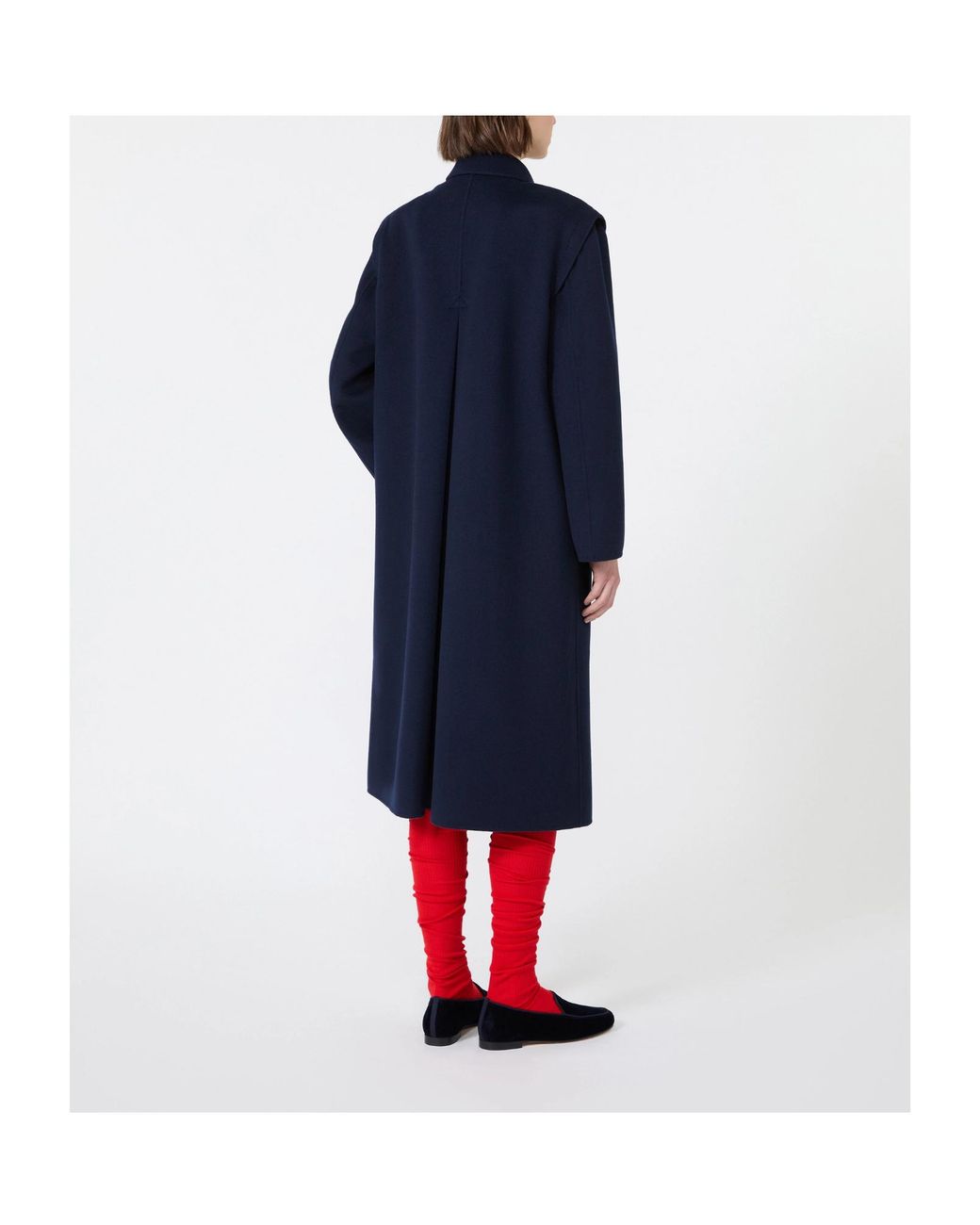 Weekend by Maxmara Blue Long Single-Breasted Coat
