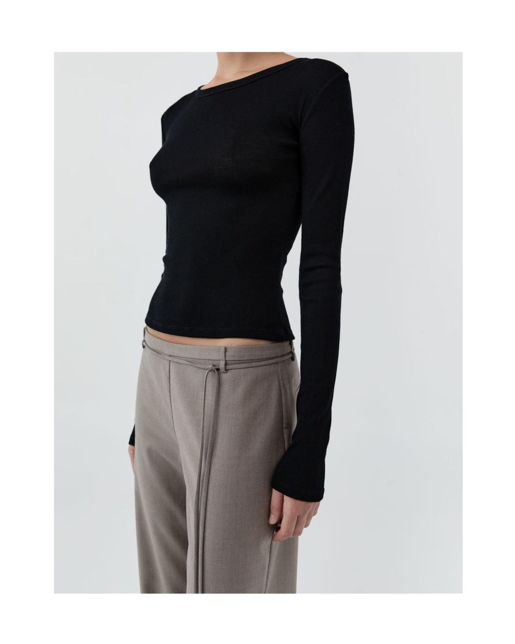 St. Agni Black Long-Sleeved Knitwear