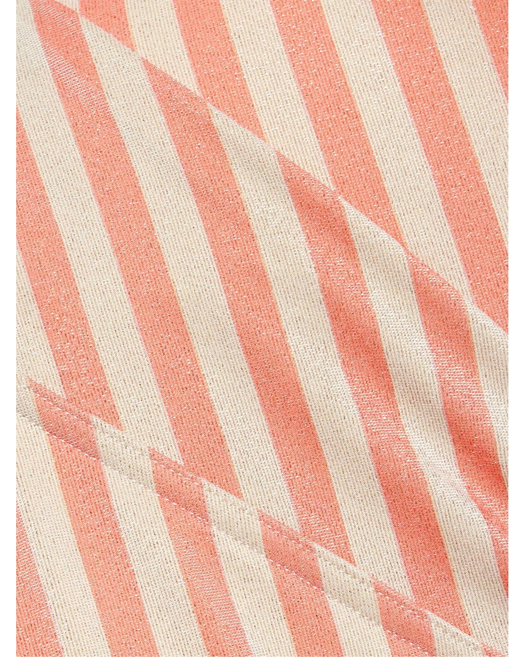Zimmermann Pink Shiny Striped Swimsuit