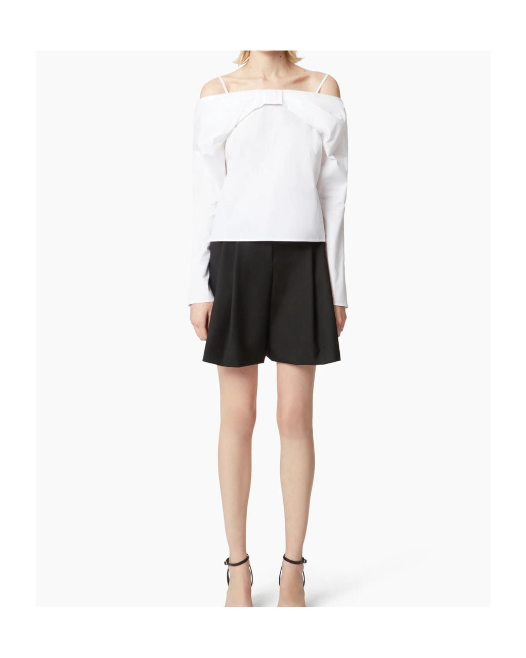 Nina Ricci White Off Shoulder Blouse