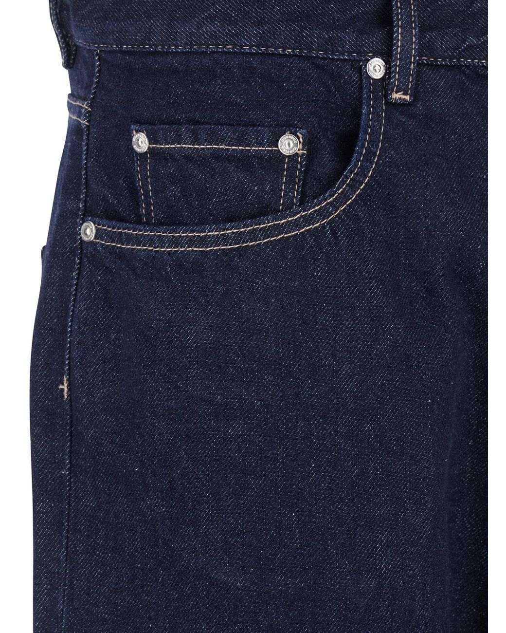 ICON DENIM Blue Ross Logo Patch Jeans for men