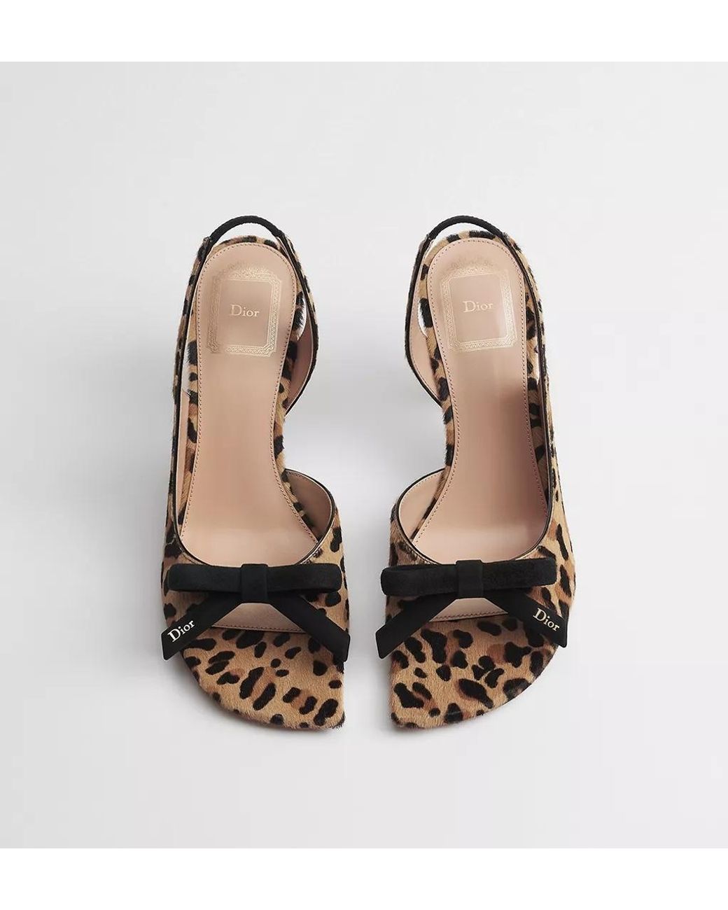 Dior Brown Bow Heeled Slingback Sandal