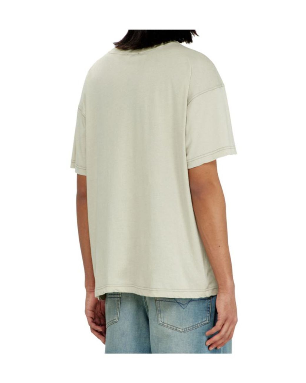DIESEL White Phoenix-Print Cotton T-Shirt for men