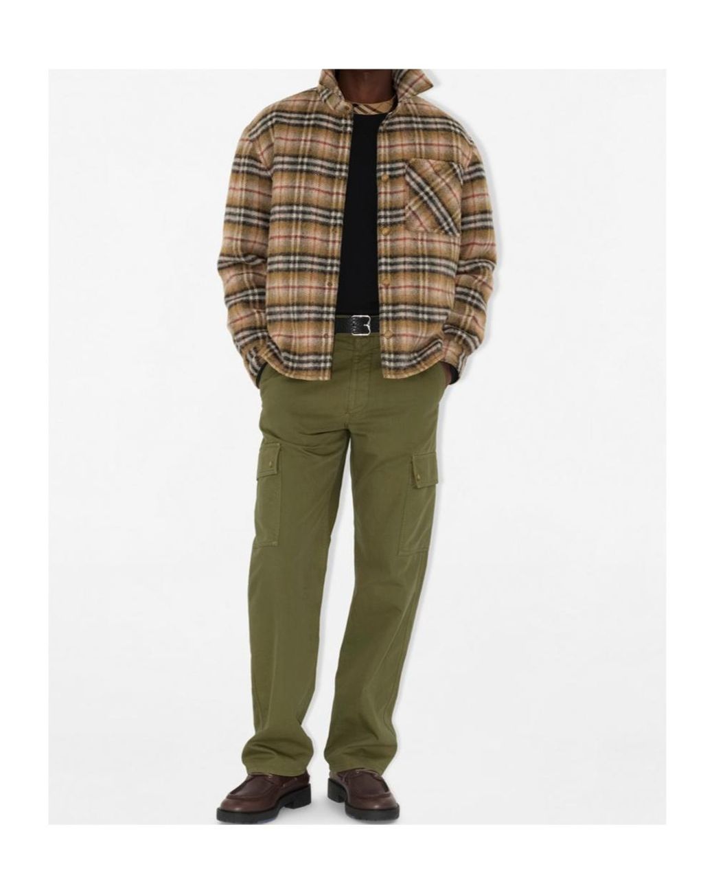 Burberry Green Straight-Leg Cargo Trousers for men