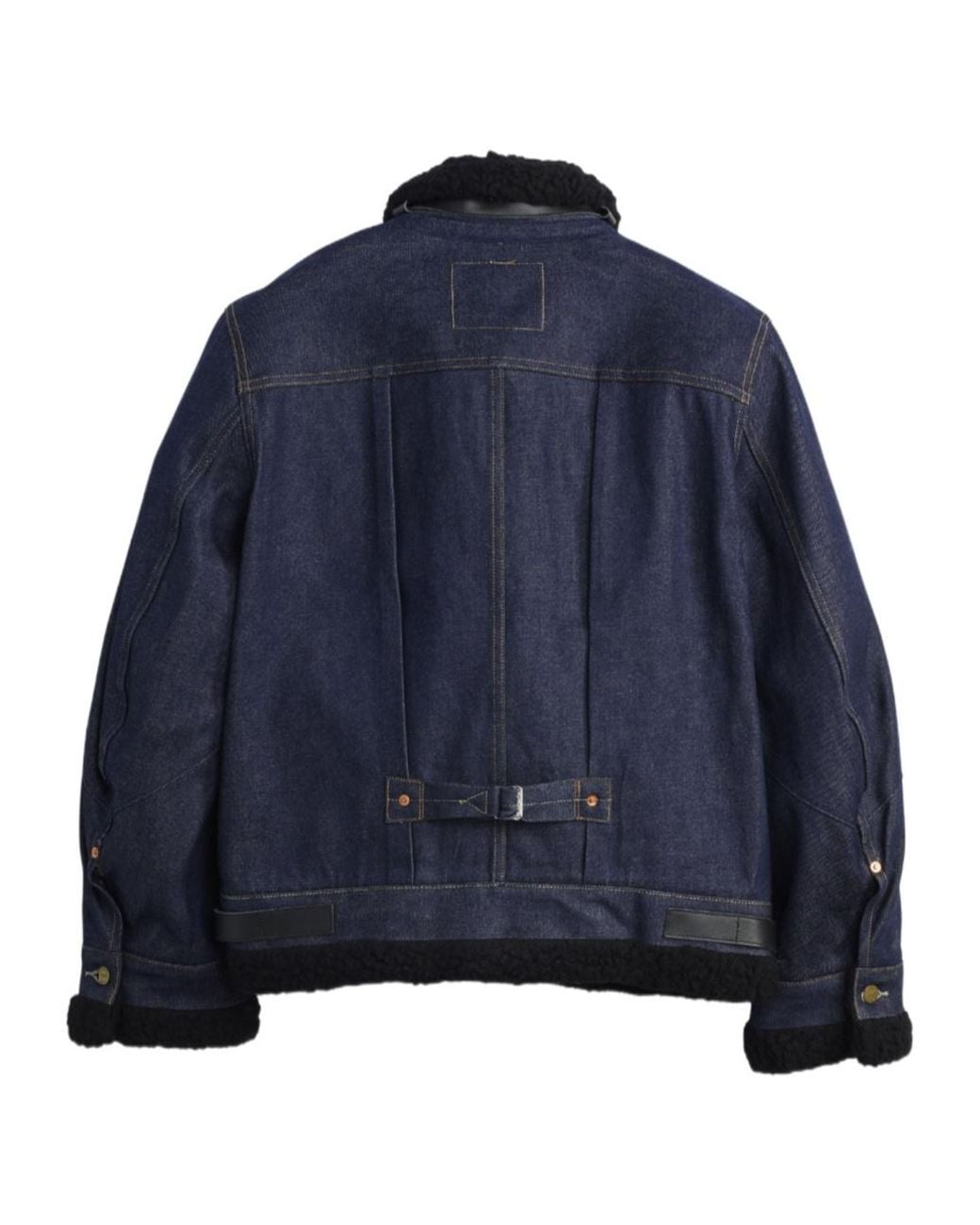 Sacai Blue Levi's X Denim Sherpa Jacket for men
