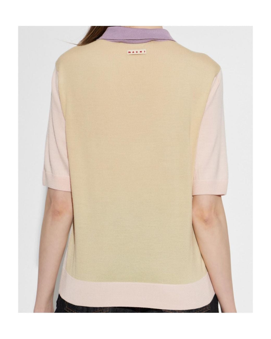 Marni Red Colour-Block Polo Shirt